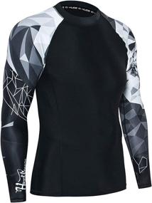 img 2 attached to 🏄 HUGE SPORTS Wildling Series: Ultimate UV Protection & Quick Dry Compression Rash Guard