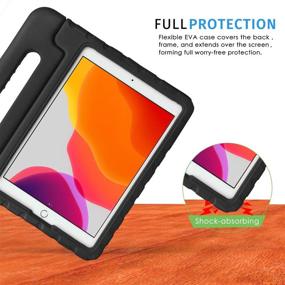 img 2 attached to 📱 HDE iPad 9th Generation Case for Kids - Shockproof iPad Cover 10.2 inch with Handle Stand - Compatible with 2021 9th Gen, 2020 8th Gen, and 2019 7th Gen - Apple iPad 10.2 - Black