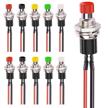 dafurui momentary button switch，10pack pre soldered logo