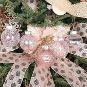 img 2 attached to 🎄 Shatterproof Clear Plastic Christmas Ball Ornaments - Set of 25 with Exquisite Rose Gold Decorations - 2.76" Xmas Decorations