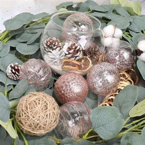 img 1 attached to 🎄 Shatterproof Clear Plastic Christmas Ball Ornaments - Set of 25 with Exquisite Rose Gold Decorations - 2.76" Xmas Decorations