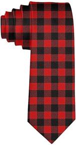 img 4 attached to Bold and Stylish: Mens Fashion Buffalo Plaid Necktie for Trend-Setting Looks