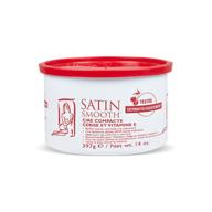 🍒 satin smooth wild cherry hard wax: vitamin-infused hair removal formula (14oz) logo