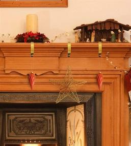 img 1 attached to 🎄 Set of 6 Shaper Corset Stocking Holders: Christmas Mantel Decor Hooks for Fireplace Mantle - Stocking Stuffers Hangers for Freestanding Mantle