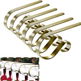 img 4 attached to 🎄 Set of 6 Shaper Corset Stocking Holders: Christmas Mantel Decor Hooks for Fireplace Mantle - Stocking Stuffers Hangers for Freestanding Mantle