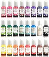 🎨 transparent epoxy resin colorant - 24 liquid pigment colors for resin coloring, tumbler, paints, crafts - uv resin color dye, 10ml each logo