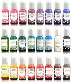 img 4 attached to 🎨 Transparent Epoxy Resin Colorant - 24 Liquid Pigment Colors for Resin Coloring, Tumbler, Paints, Crafts - UV Resin Color Dye, 10ml Each