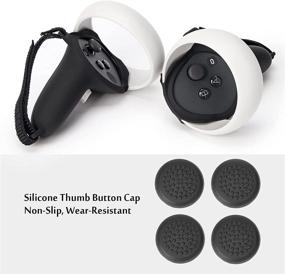 img 2 attached to Complete Protection and Enhancements Bundle for Oculus Quest 2: VR Headset and Controller Accessories Combo Set - VR Shell Protector Cover, Silicone Face Cover, Lens Protector Cover, Controller Protector Cover, Thumb Button Cap, and Cleaning Cloth