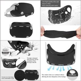 img 1 attached to Complete Protection and Enhancements Bundle for Oculus Quest 2: VR Headset and Controller Accessories Combo Set - VR Shell Protector Cover, Silicone Face Cover, Lens Protector Cover, Controller Protector Cover, Thumb Button Cap, and Cleaning Cloth