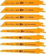 bates- reciprocating saw blades - 8 pack - metal & wood cutting, saw blade set logo