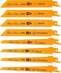 img 4 attached to Bates- Reciprocating Saw Blades - 8 Pack - Metal & Wood Cutting, Saw Blade Set