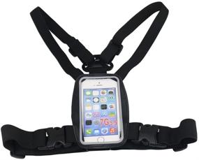 img 2 attached to 📷 Optimal Fit Outdoor Chest Strap Mount with Waterproof Case Holder for Mobile Phones up to 5.5 Inches - Premium Cell Phone Chest Harness Mount - Ideal for Outdoor Activities