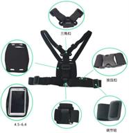 📷 optimal fit outdoor chest strap mount with waterproof case holder for mobile phones up to 5.5 inches - premium cell phone chest harness mount - ideal for outdoor activities logo