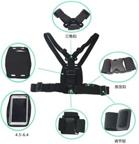 img 4 attached to 📷 Optimal Fit Outdoor Chest Strap Mount with Waterproof Case Holder for Mobile Phones up to 5.5 Inches - Premium Cell Phone Chest Harness Mount - Ideal for Outdoor Activities