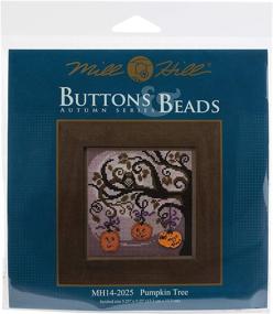 img 3 attached to Colorful Mill Hill Counted Cross Stitch Pumpkin TR for Vibrant Fall Décor