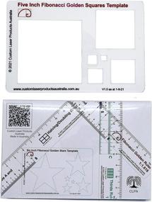 img 4 attached to Enhance Your Artistic Precision with CLPA 6 Inch Clear Plastic Fibonacci Golden Ratio Squares Drawing Template Set