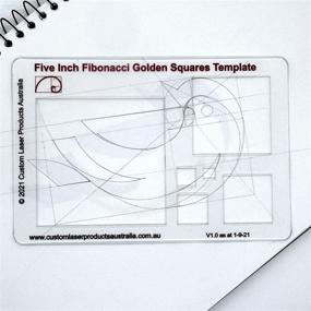 img 2 attached to Enhance Your Artistic Precision with CLPA 6 Inch Clear Plastic Fibonacci Golden Ratio Squares Drawing Template Set