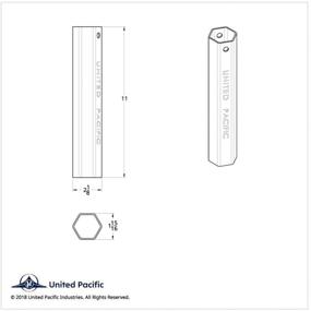 img 1 attached to Эффективный гаечный ключ для колпачков гаек: United Pacific 10259 11''