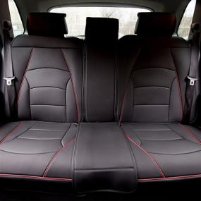img 4 attached to FH Group Ultra Comfort Leatherette Rear Seat Cushions (Airbag Compatible)
