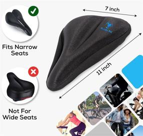 img 2 attached to Premium Gel Bike Seat Cover: Optimal Comfort for Men and Women | Waterproof Padded Cushion for Road and Spin Bikes