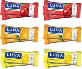 img 4 attached to 🍫 LUNA BAR Fruit Variety Pack with Prebiotics: Gluten Free, High Fiber and Delicious Fruit Flavors – Lemon, Cherry, Tangerine (12 Count, 1.69 oz Snack Bars)