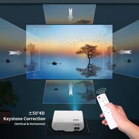 img 3 attached to 🎥 YABER Y30 Native 1080P Projector: High Brightness & Full HD Video with Keystone Correction, 4K Support & Zoom, LCD LED Home Theater Projector Compatible with Phone, PC, TV Box, PS4