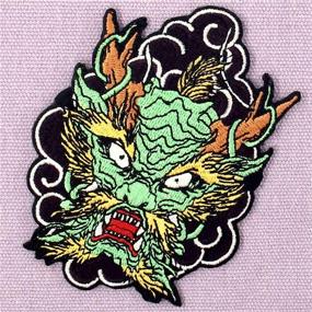 img 1 attached to Roaring Dragon Embroidered Applique Emblem