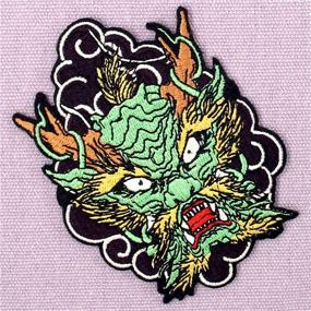 img 2 attached to Roaring Dragon Embroidered Applique Emblem