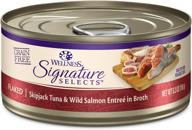 🐾 premium grain-free wet cat food: wellness core signature selects flaked real meat in gravy sauce - natural, high-protein, and healthy cat food for adult cats logo