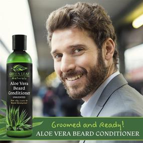 img 2 attached to Green Leaf Naturals Aloe Vera Beard Conditioner and Softener for Men - Leave-In Moisturizer, Oil-Free, No Mess - Fragrance-Free - 8 oz