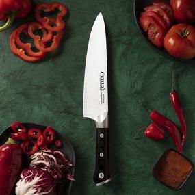 img 1 attached to 🔪 8-Inch Chopping Knife by CUTLUXE – Forged German High Carbon Steel – Full Tang &amp; Razor Sharp Blade – Ergonomic Handle Design – Artisan Series