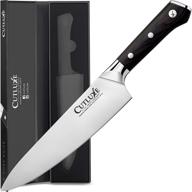 🔪 8-inch chopping knife by cutluxe – forged german high carbon steel – full tang &amp; razor sharp blade – ergonomic handle design – artisan series logo