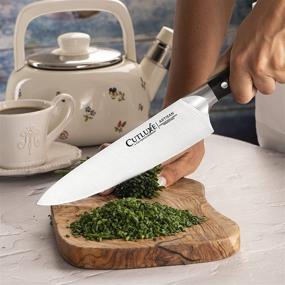 img 2 attached to 🔪 8-Inch Chopping Knife by CUTLUXE – Forged German High Carbon Steel – Full Tang &amp; Razor Sharp Blade – Ergonomic Handle Design – Artisan Series