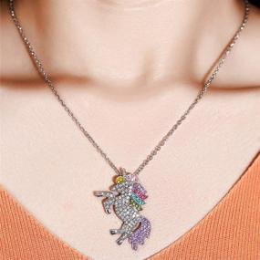 img 3 attached to 🦄 Exquisite CHQIFE Unicorn Pendant Necklace Jewelry for Women and Girls