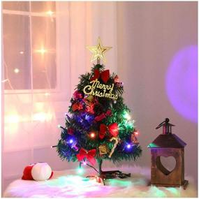 img 3 attached to 🎄 Tabletop Artificial Mini Christmas Tree - 20 Inch, LED String Lights Included, Ideal for DIY Decorations, Christmas Décor, Home Decoration, Kitchen, Dining Table