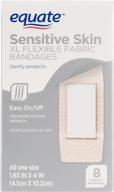 🩹 equate sensitive skin xl flexible fabric bandages 8 ct: maximum comfort and protection for sensitive skin логотип