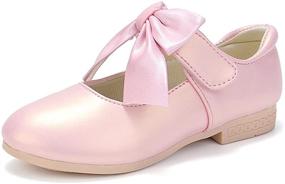 img 4 attached to Туфли для девочек Padgene Bowknot Princess Walking Numeric_3_Point_5 в плоском стиле.