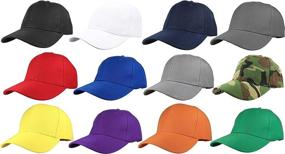 img 4 attached to 🧢 Lot of 12 Gelante Plain Blank Baseball Caps with Adjustable Back Strap for Wholesale