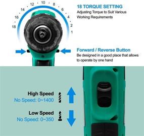 img 1 attached to 🔋 Efficient & Versatile: Kinswood Lithium Ion Cordless Power Driver