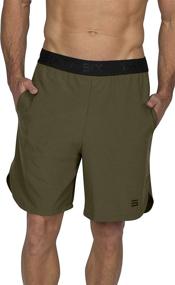 img 3 attached to DryFIT Men's Gym Shorts - Workout & Running Shorts for Men - Moisture-Wicking with Pockets and Side Hem