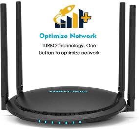 img 1 attached to 📶 AC1200 Dual Band Gigabit Wireless Router with Touchlink and Beamforming - Enhanced Wi-Fi Speeds and More Reliable Connections for Home, Equipped with 4x5dBi High-Gain Antennas