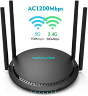 📶 ac1200 dual band gigabit wireless router with touchlink and beamforming - enhanced wi-fi speeds and more reliable connections for home, equipped with 4x5dbi high-gain antennas logo