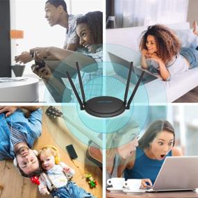 img 3 attached to 📶 AC1200 Dual Band Gigabit Wireless Router with Touchlink and Beamforming - Enhanced Wi-Fi Speeds and More Reliable Connections for Home, Equipped with 4x5dBi High-Gain Antennas