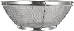 img 1 attached to 🍚 Large Stainless Steel Fine Mesh Strainer - Ideal Colander for Rice, Quinoa, Yogurt (10.25 x 4 Inches)