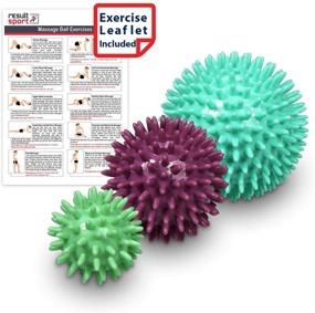 img 2 attached to 🔴 Набор Spiky Massage Balls от ResultSport - 3 шт. для стресса и рефлексотерапии - 6см, 8см, 10см - глубокий массаж точек - Myofascial Ball, Exercise Ball, Lacrosse Ball - Без фталатов и ПАХ.