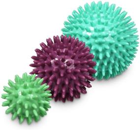 img 3 attached to 🔴 Набор Spiky Massage Balls от ResultSport - 3 шт. для стресса и рефлексотерапии - 6см, 8см, 10см - глубокий массаж точек - Myofascial Ball, Exercise Ball, Lacrosse Ball - Без фталатов и ПАХ.