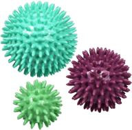 🔴 набор spiky massage balls от resultsport - 3 шт. для стресса и рефлексотерапии - 6см, 8см, 10см - глубокий массаж точек - myofascial ball, exercise ball, lacrosse ball - без фталатов и пах. логотип