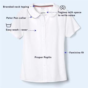 img 2 attached to French Toast Modern Collar Girls' Clothing with Sleeve, Tops, Tees & Blouses