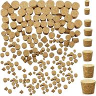 🍾 versatile and durable: 120 pieces wooden wine bottle stoppers - craft replacement corks for wine, beer, and diy crafts in 8 sizes logo