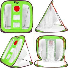 img 1 attached to 🏌️ Golf Chipping Net - Indoor Golf Training Aid with Foam Balls (12 Pack) - 24x28 Inch - Green Color